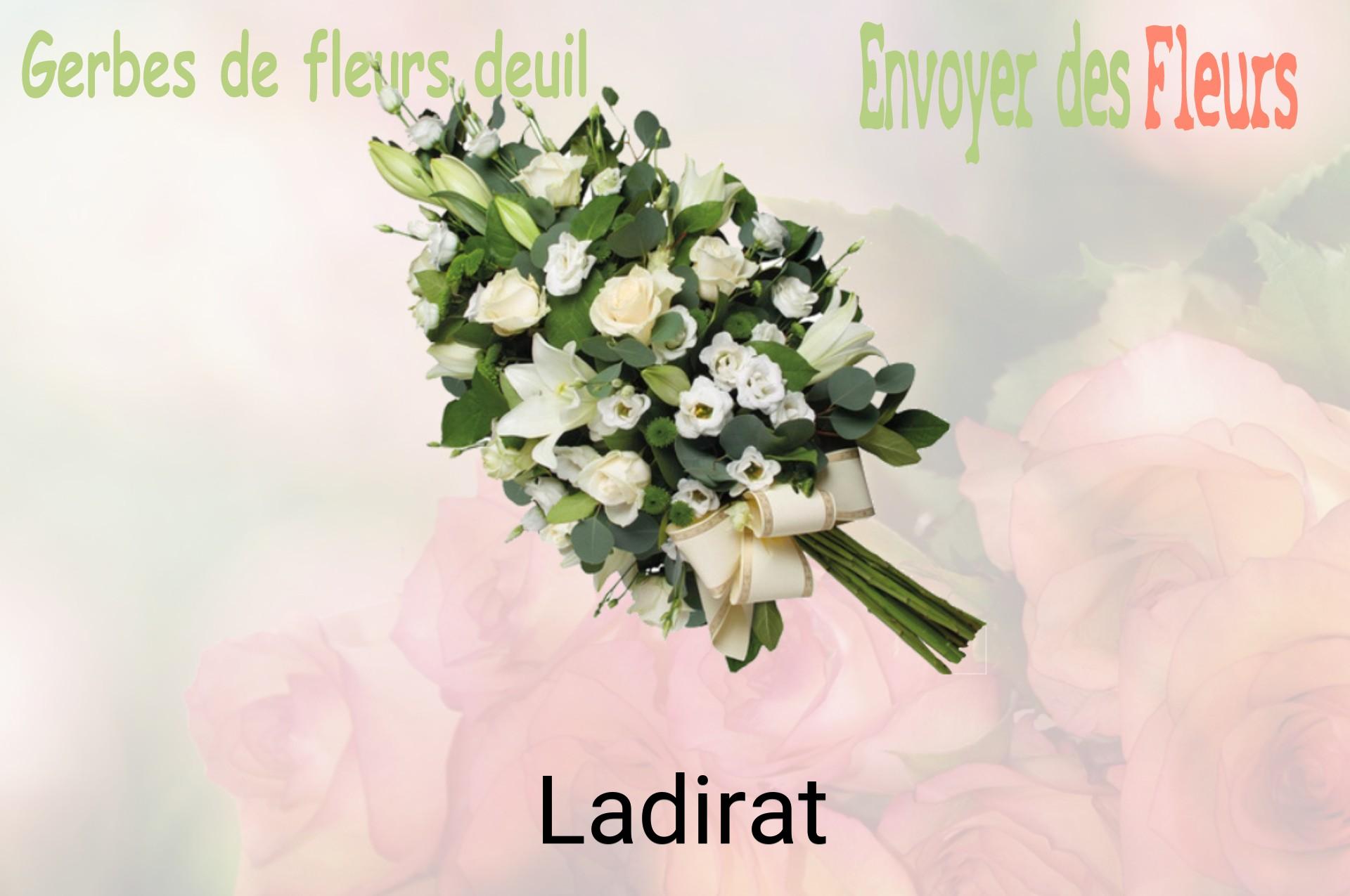 Gerbe de fleurs de deuil livrée à Ladirat